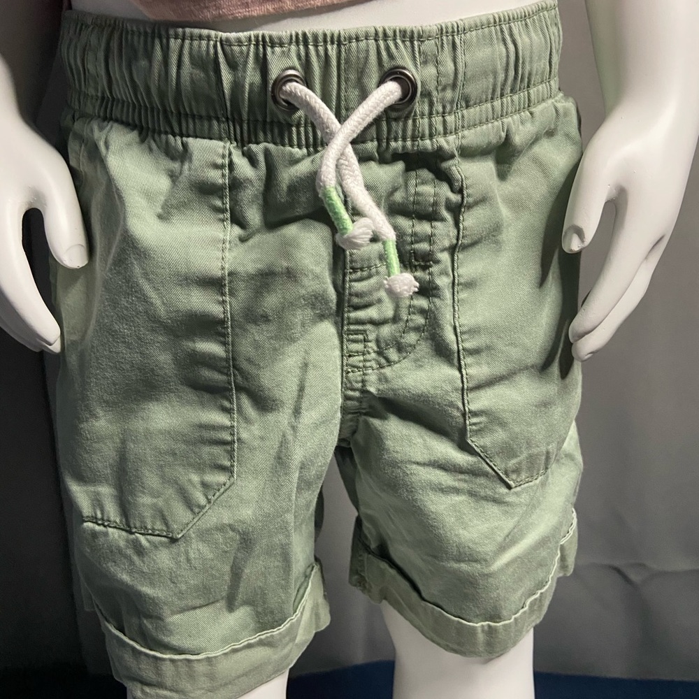 Green cargo shorts
